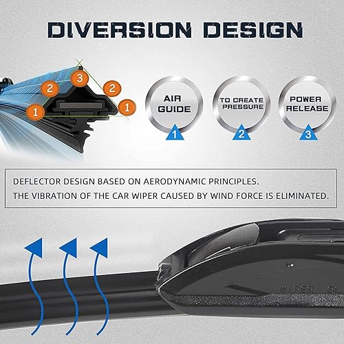 Miniatura 8 de Limpiaparabrisas de 16 pulgadas + 14 pulgadas + 14 pulgadas, repuesto de equipo original para Toyota FJ Cruiser 2014-2007, paquete de 3
