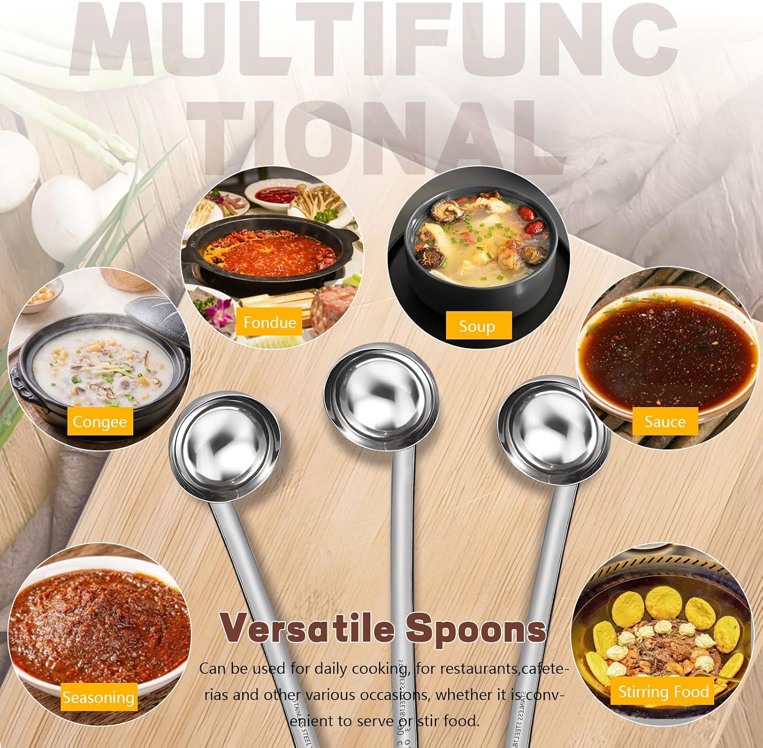9PCS 3 Oz Gravy Ladle, Pizza Sauce Ladles with Hook | Stainless Steel Small Ladles for Serving Sauce, Kitchen Ladle Set for Cooking Soup Sauce