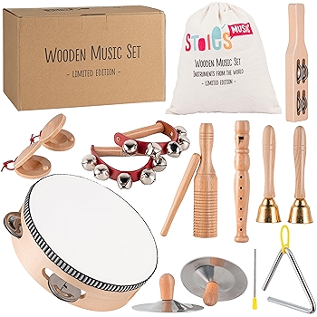Stoie's Wooden Music Set - Montessori Percussion Instruments for Kids