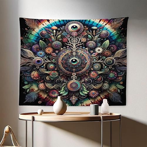 Miniatura 93 de Ambesonne Tapiz hawaiano, Costa Na Pali en la isla de Kauai en Hawái, día soleado, horizonte de montaña, colgante de pared para dormitorio, sala