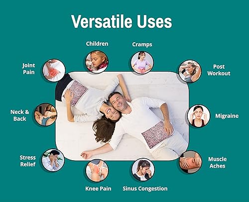 Miniatura 3 de Almohadilla térmica rellena de maíz para microondas y paquete fríofunda lavable 100% algodón (bandana - blanco y negro, 7.5 pulgadas de ancho x 11