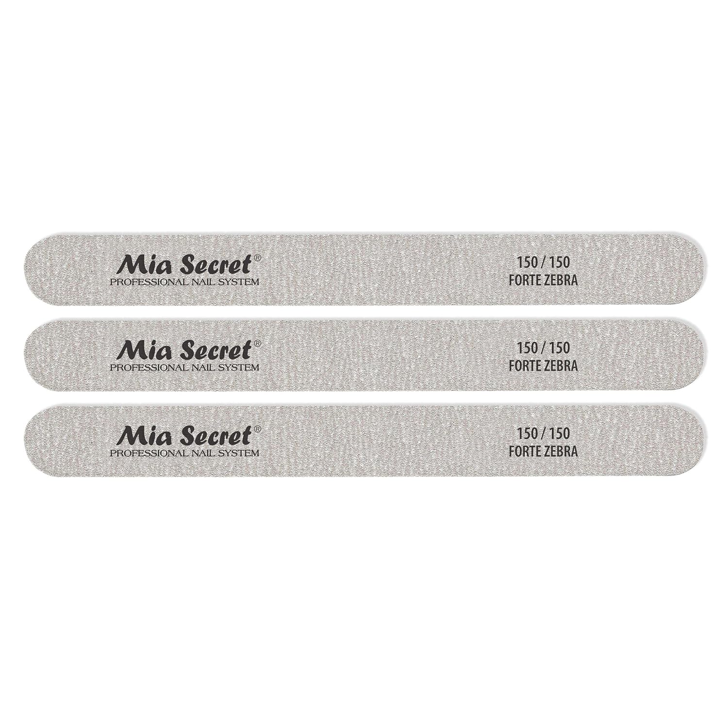 Forte Zebra Straight Nail File 150/150 Green Center 50 Pack