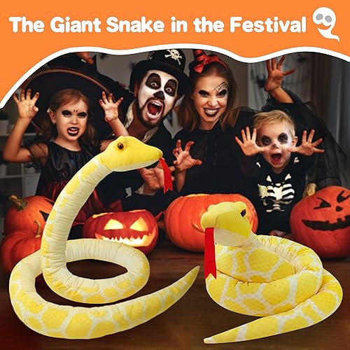 Miniatura 6 de Peluche de serpiente, serpiente gigante de 100 pulgadas, serpiente de peluche realista, juguete de serpiente realista, animales de peluche