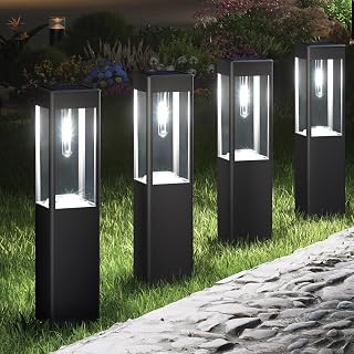 Joomer Solar Lights Outdoor Garden White Pathway Lighting Garden Lights ...