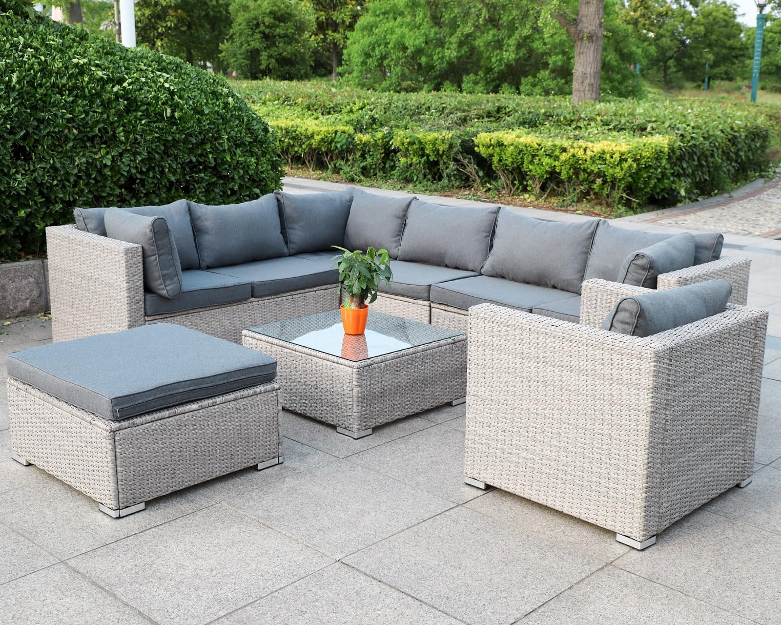 Premium Lounge Sessel Polyrattan Sofa Gartenmöbel Rattansessel 85 x 75 x 65 cm (BxTxH)