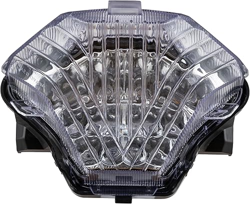 Miniatura 2 de Compatible con Yamaha MT07 FZ07 MT25 YZF-25 YZF-R3 luz trasera de freno de la lámpara trasera+función de señal de giro integrada (transparente)