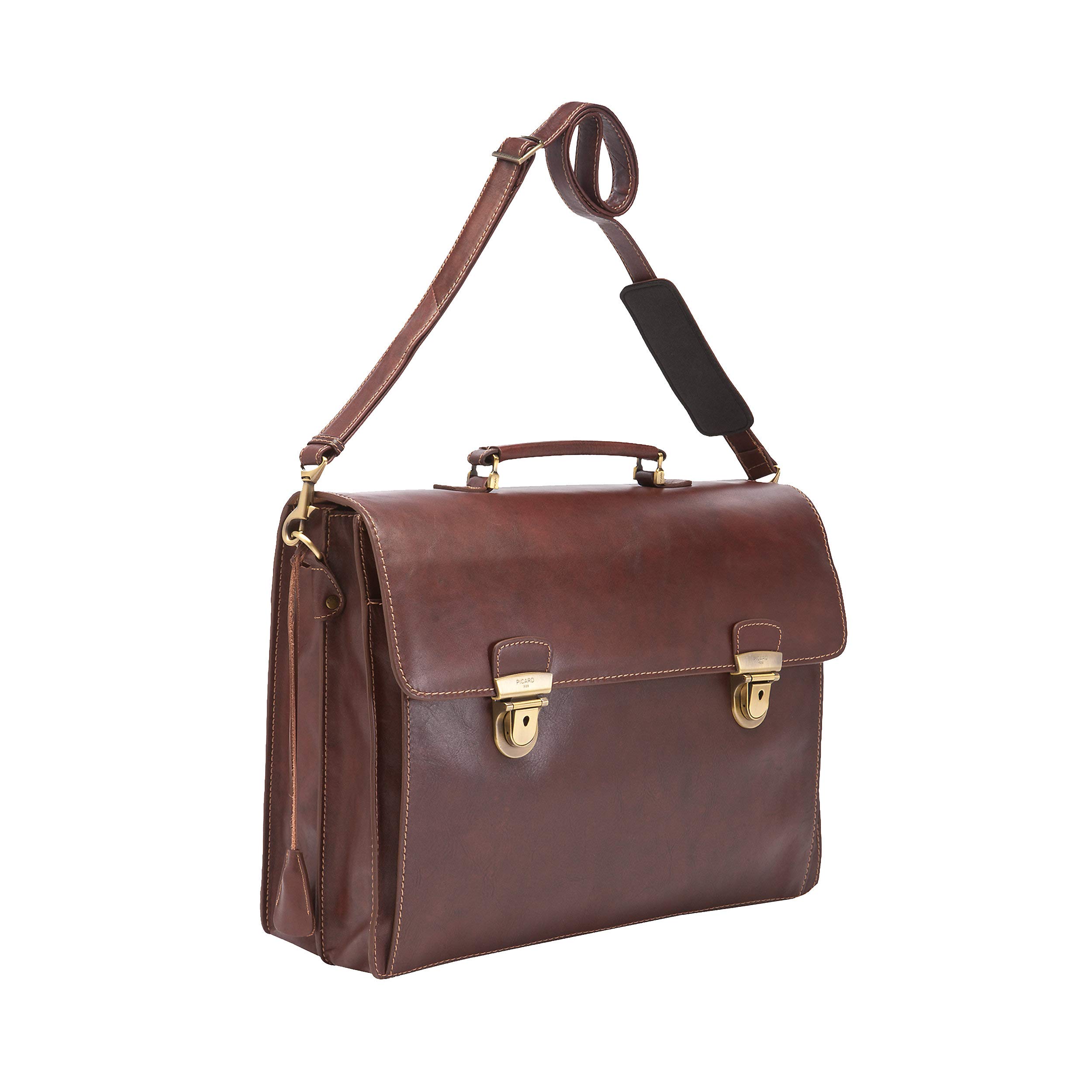 Picard Herren Aktentasche TOSCANA aus Rindsleder OneSize | mit Steckverschluss | Aktentasche | Business