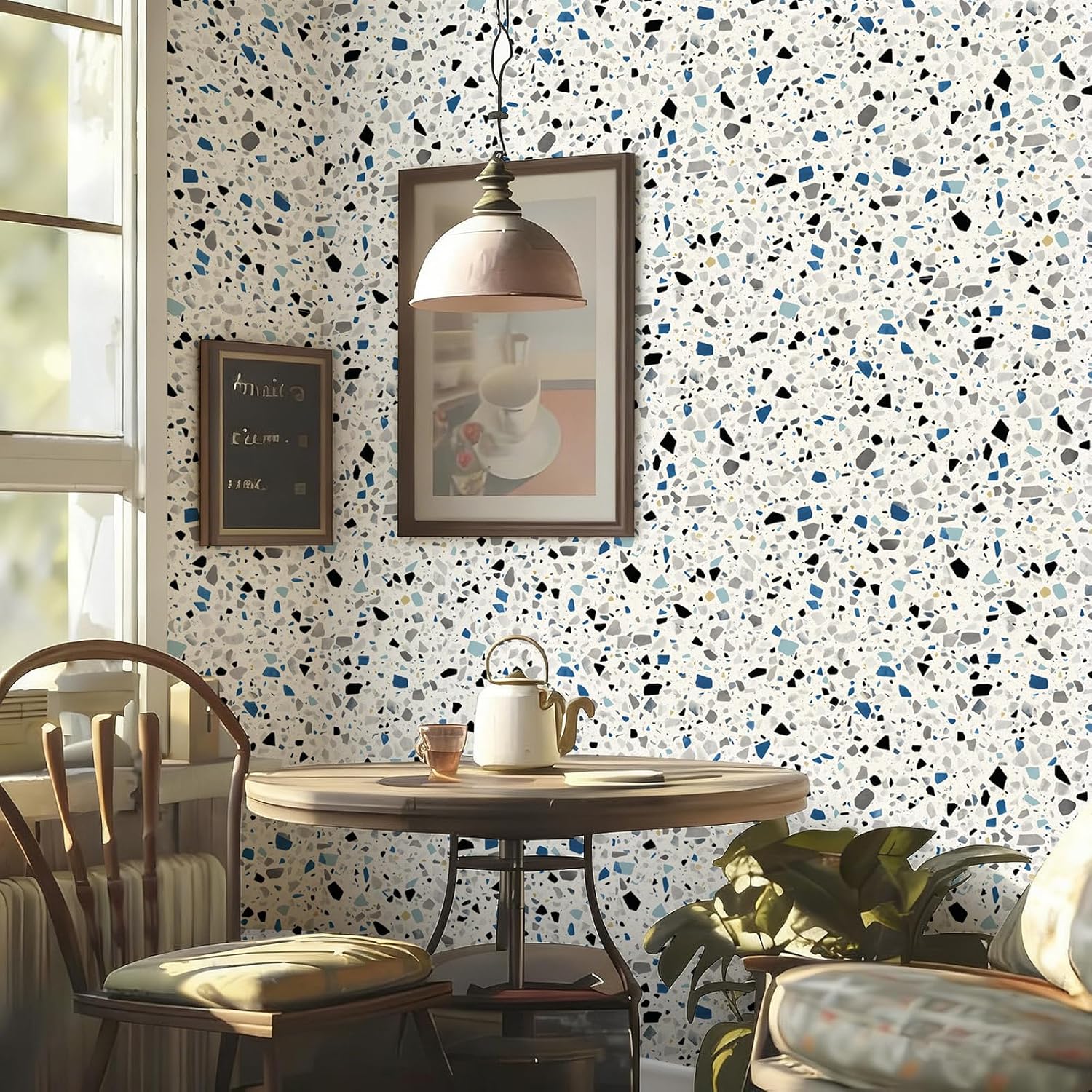 Stickorama Modern Terrazzo Peel and Stick Wallpaper Self Adhesive Removable Waterproof 17.72" x 236.2'' Sleek Minimalist Speckled Mural Renter Friendly for Bedroom Living Room Study