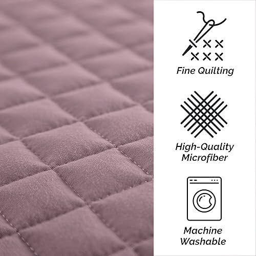 Vista 38 de Fundas Southshore Fine Linens Vilano Springs, para almohada, acolchadas, Microfibra, Pizarra, 20" x 36" 01 - Blanco brillante