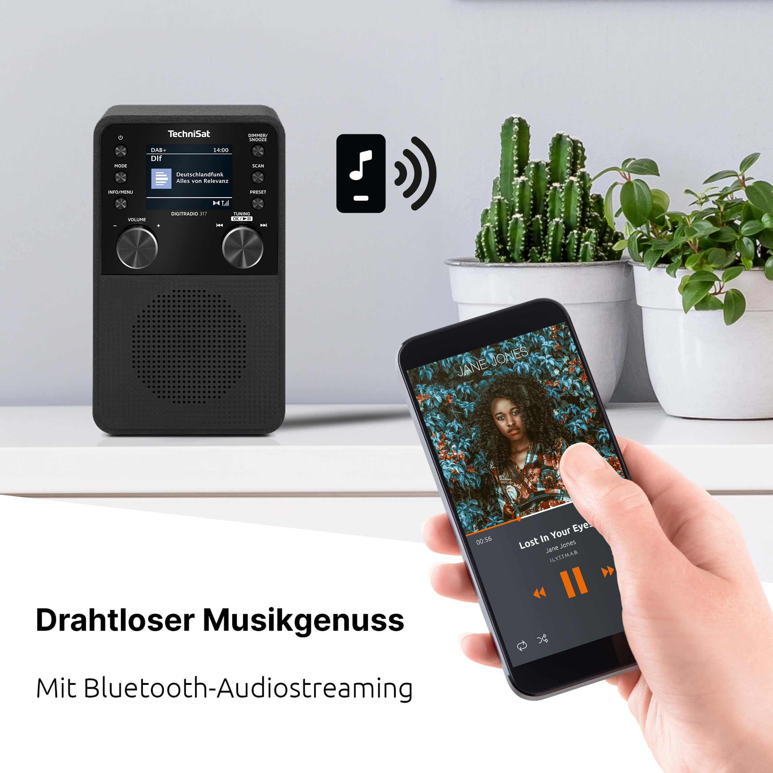 TechniSat DIGITRADIO 317 - Vertikales DAB+ UKW Radio mit Bluetooth Audiostreaming – Bild 4
