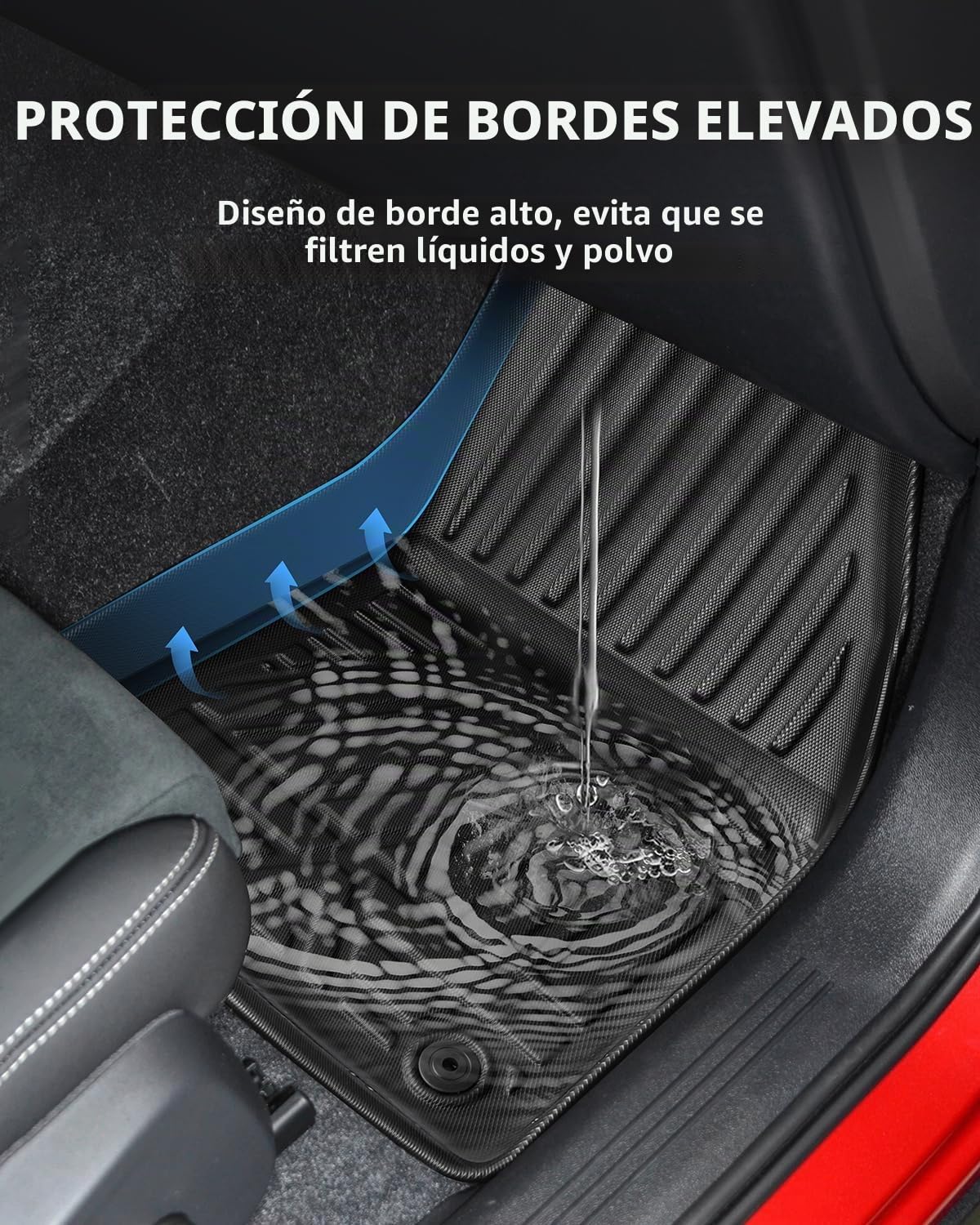 (3Pcs) TPE Alfombrilla Volvo XC40 Transmisión Automática 2018-2026 | Alfombras Originales, Tapetes con Bordes Elevados, Accesorios Antideslizantes e Impermeables, NO para la Versión HEV e EV
