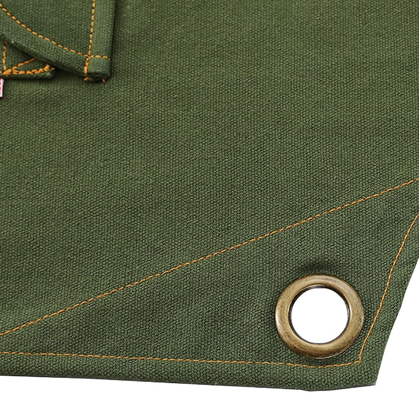 Delantal de lona impermeable para restaurante, cafetería, leche, té, tienda, trabajo, camarero, florería, pintura, horneado (marrón)