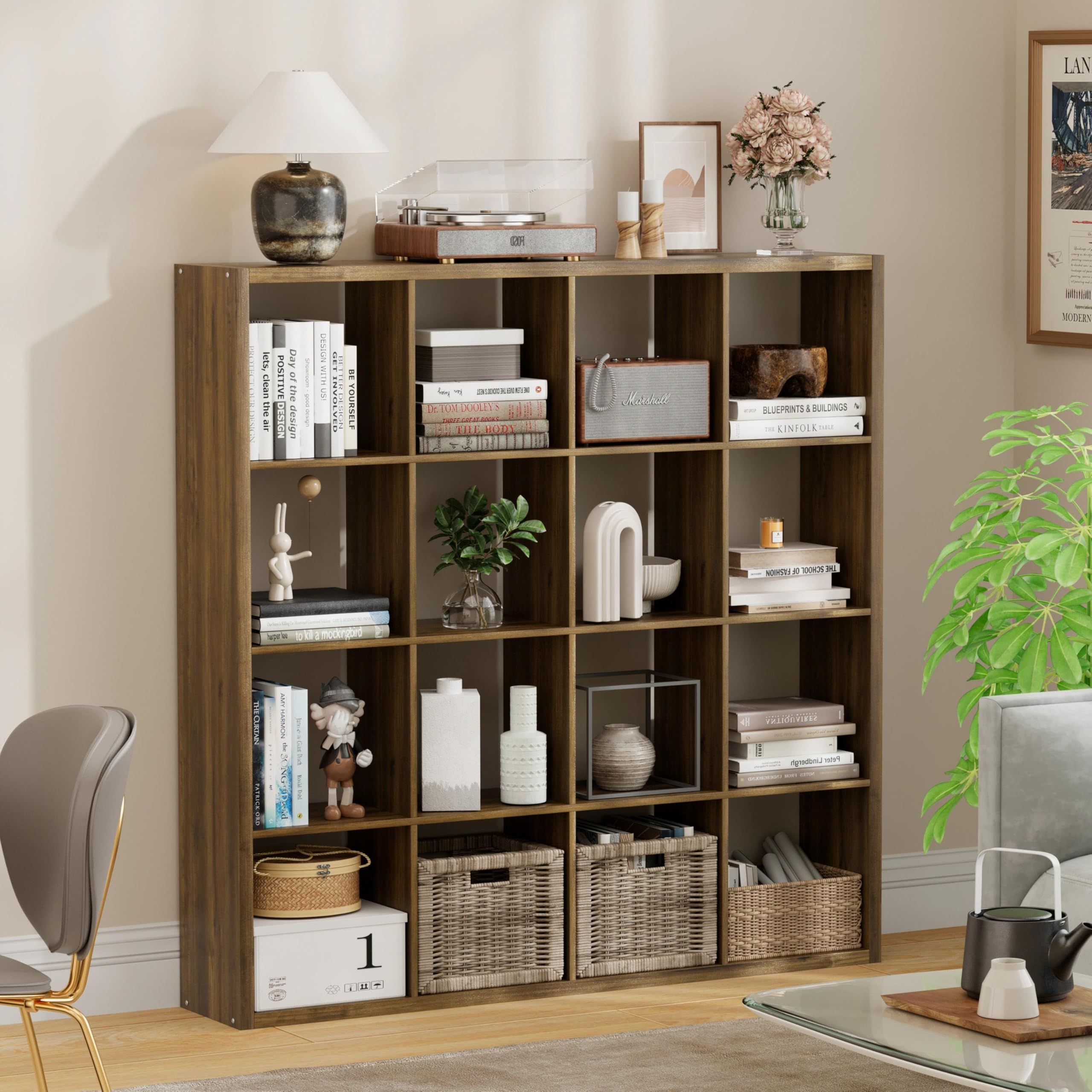 Jpiziso 16 Cube Storage Organizer Bookcase
