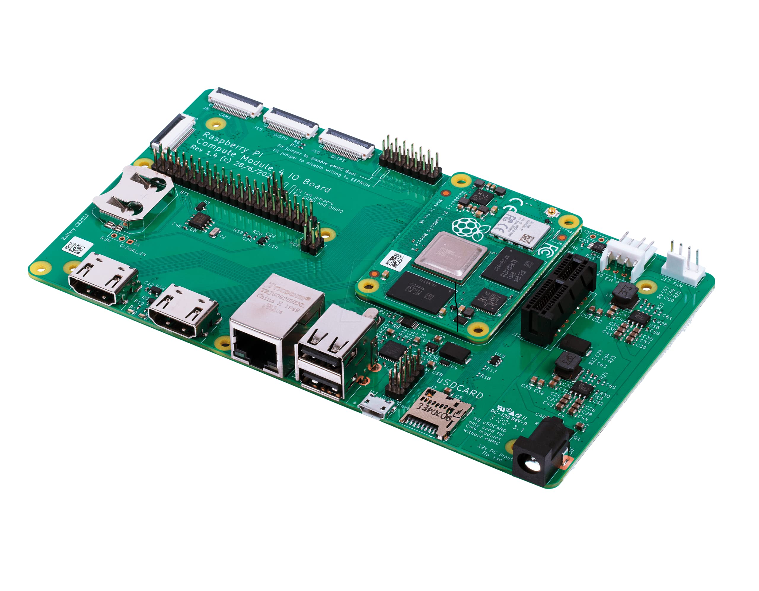 DeskPi Super6C Cluster Board - Support 6x Raspberry Pi CM4/CM5, Carte Mini-ITX
