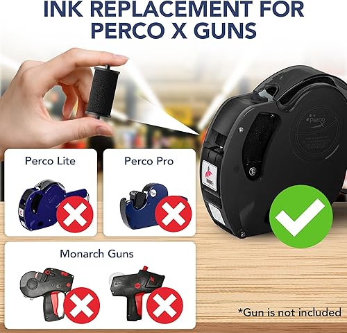 Miniatura 2 de Perco Rollo de tinta para etiquetadoras Perco X, disponible en diferentes paquetes (paquete de 10)