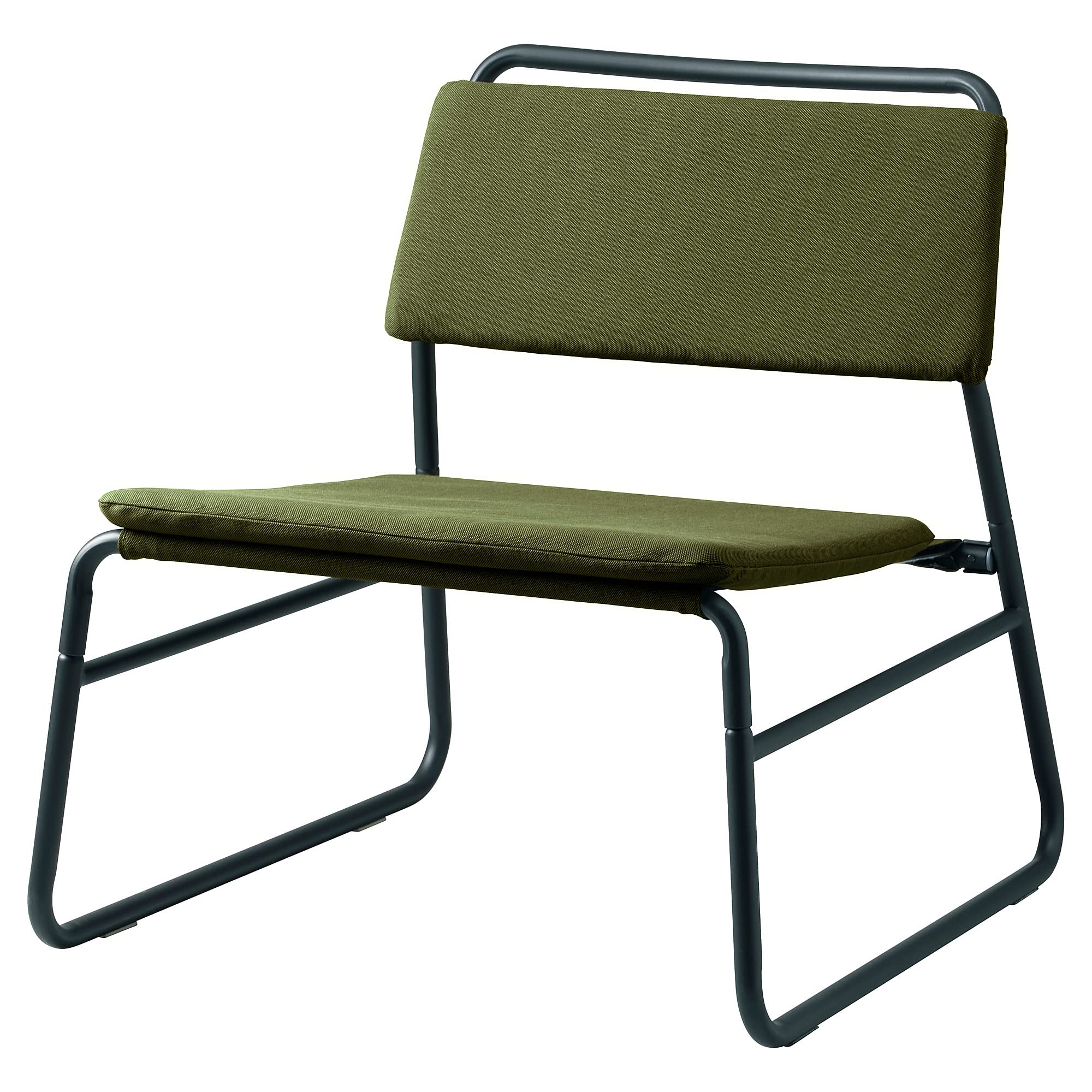Chaise facile LINNEBÄCK fauteuil salon de lecture vert olive