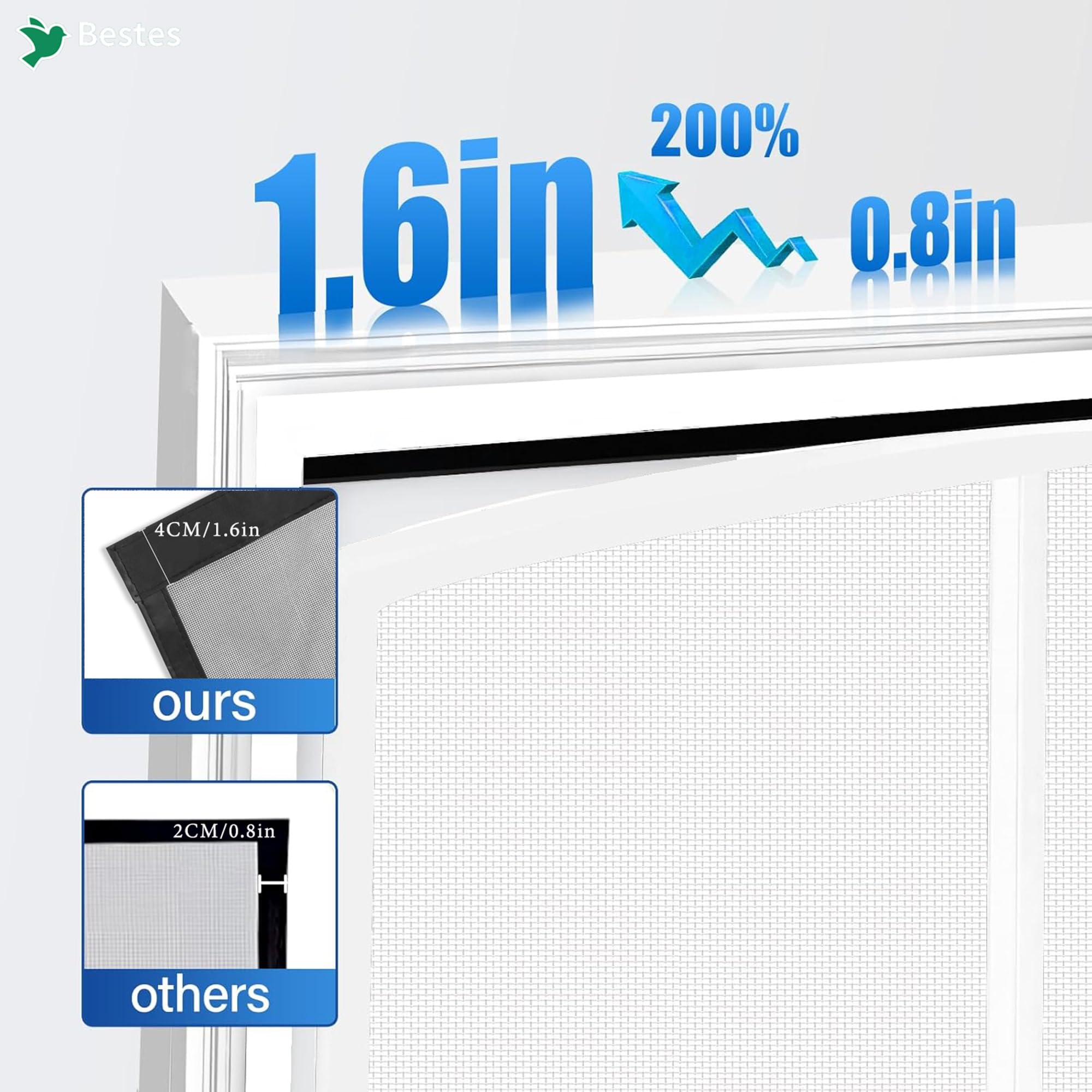 Moustiquaire Porte MagnéTique 240x220cm Moustiquaire Porte MagnéTique sur Mesure de sans Percer Outil Facile pour Enfants et Animaux de Compagnie Blanc