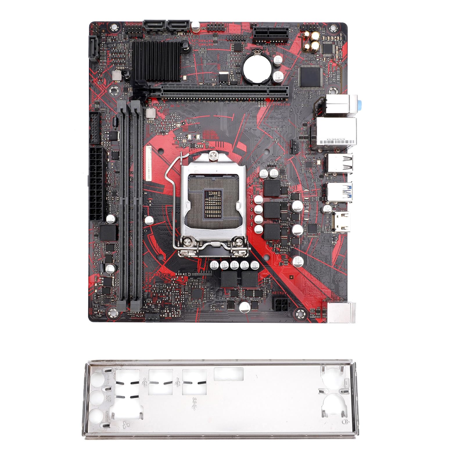 Goshyda Placa Base para Computadora H410M V3, Placa de Escritorio con Zócalo LGA 1200 para CPU Core I9 I7 I5 I3 Pentium Gold Celeron de 10.a Generación, con Memoria DDR4 de 64 GB de
