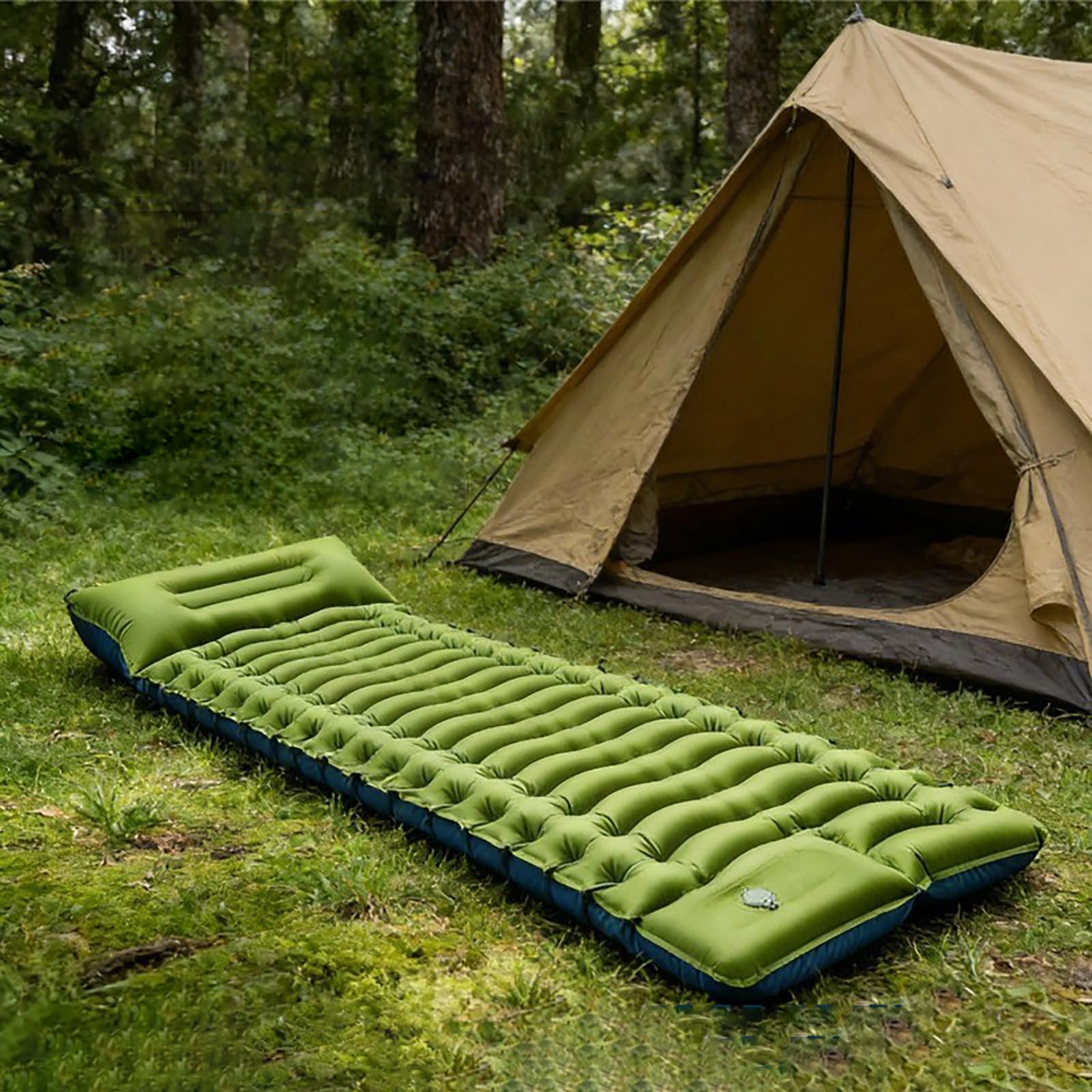 Esterilla De Dormir Ultraligera, Individual Y Más Ancha, Fabricada En TPU Duradero, Autoinflable Colchón Inflable Compacto para Senderismo Y Mochilismo Incluye Bolsa De Transporte