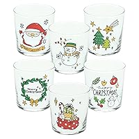 Tognana Happy Xmas Set 6 bicchieri vetro multicolor