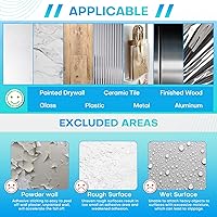 Vista 6 de 300 PCS Cinta Adhesiva de Doble Cara para Paneles de Espuma Acústica Insonorizante, Almohadillas Adhesivas Cuadradas de Servicio Pesado para Paneles