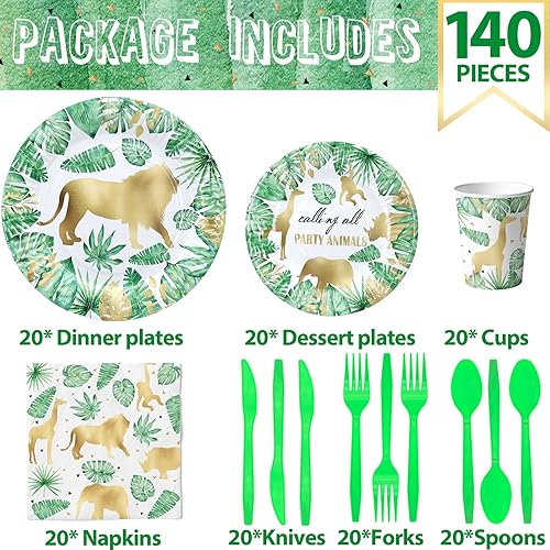 Miniatura 10 de HaPiBiDesign 24 bolsas doradas para recuerdos de fiesta de safari con calcomanías, bolsas de dulces de fiesta de oro de la selva, bolsas de regalo