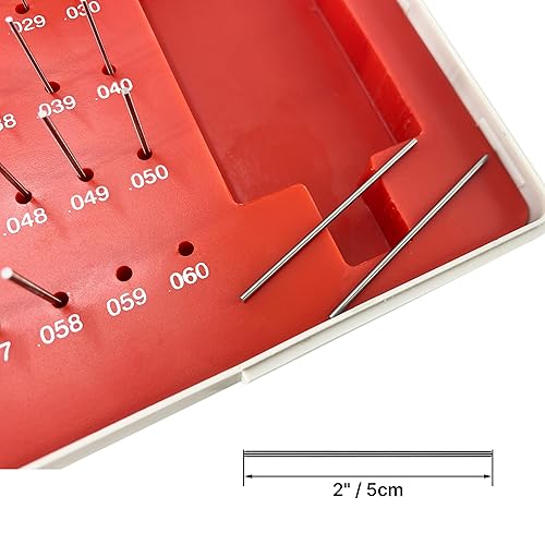 Miniatura 28 de (R) Juego de medidores de pasador de acero menos tratado térmicamente con estuche de almacenamiento M1 190 piezas 0.061"-0.250