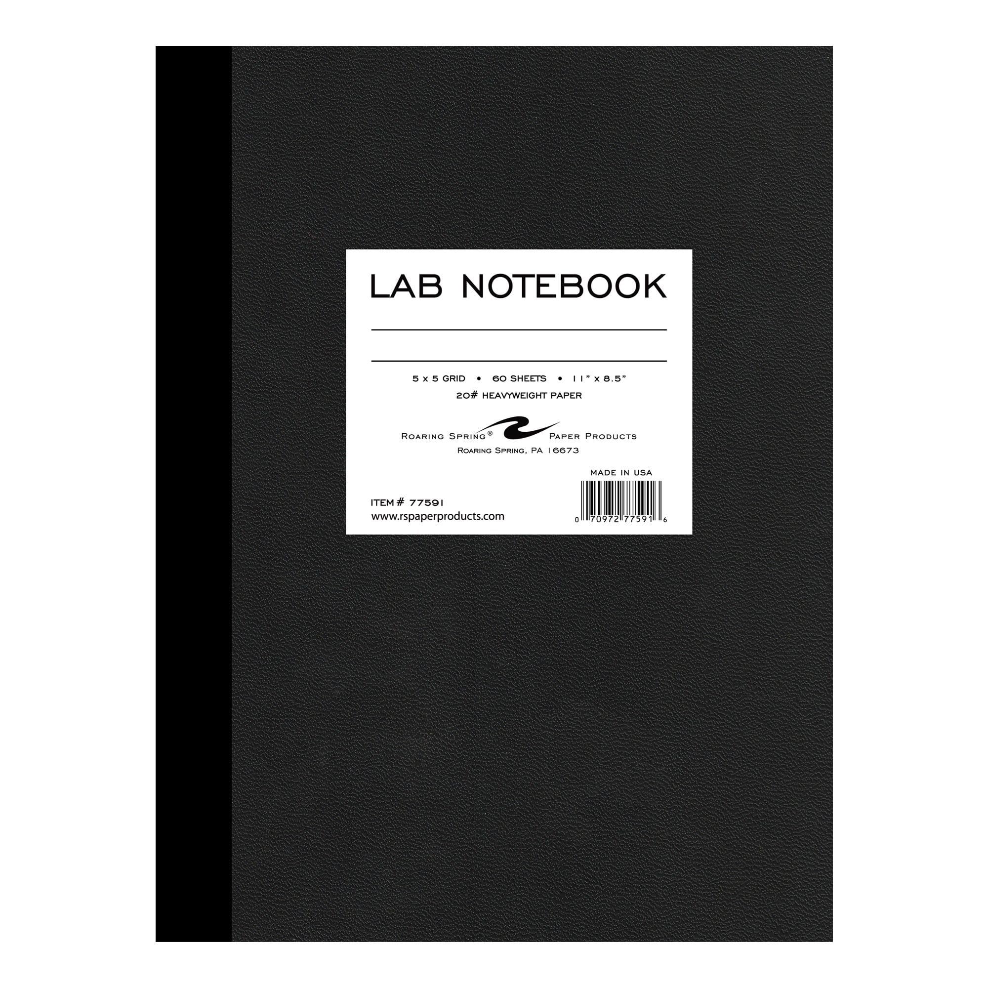 ROARING SPRINGPaper Products Lab Notebooks (ROA77591), White Paper, 11" x 8.5" 120 Pages