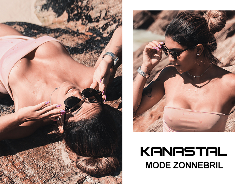 KANASTAL Gepolariseerde Zonnebril Heren Klassieke Retro Mode Vierkante Zonnebrillen Dames Mat Zwart UV400 Bescherming Blackout