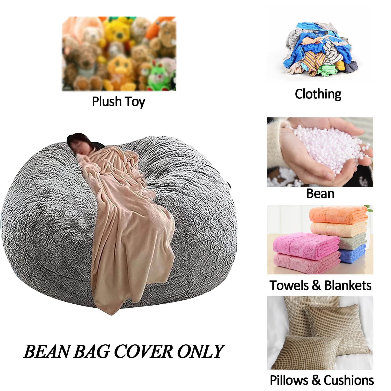 Zitzak | beanbag rond ® Cord legergroen
