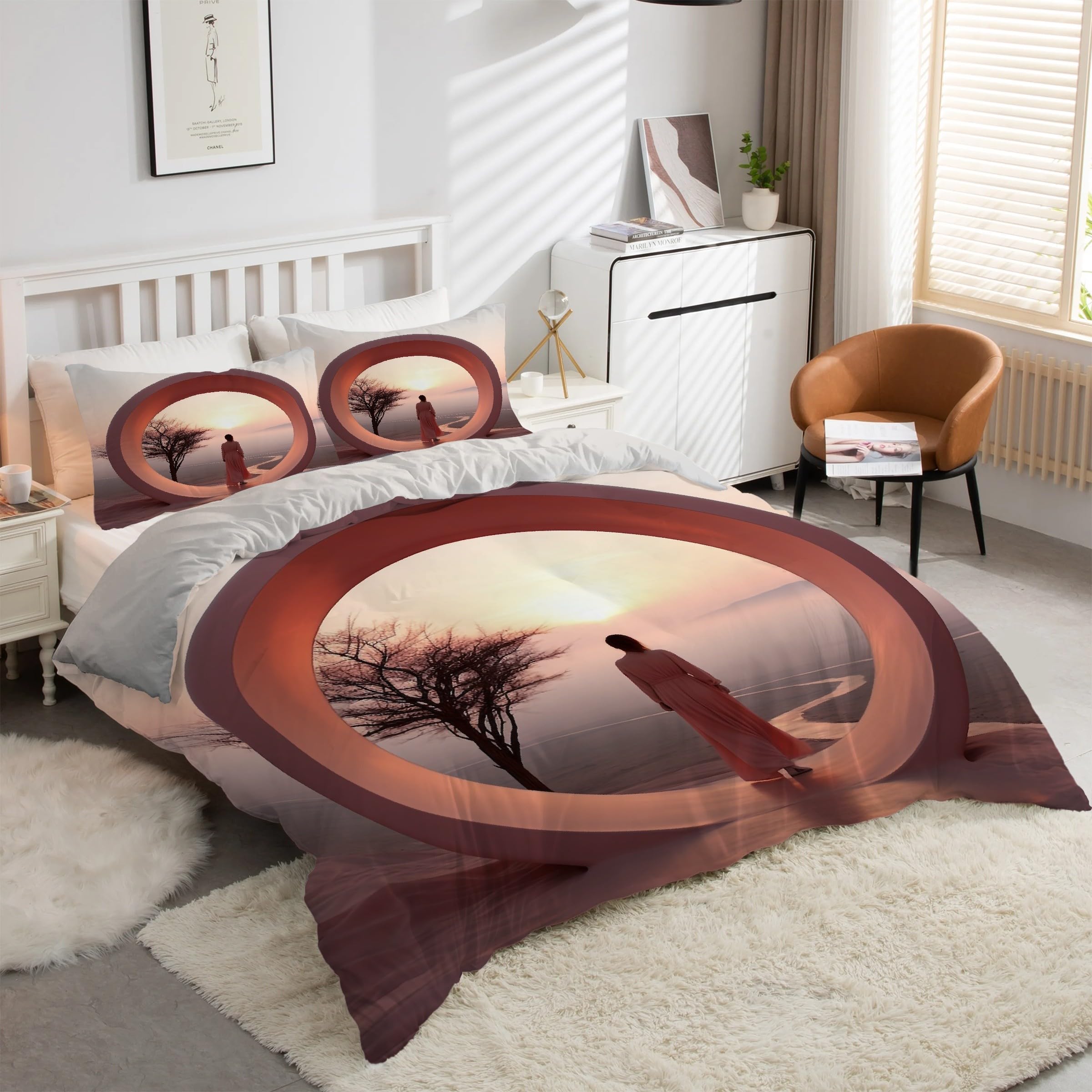 Housse de couette en microfibre douce 90x190 avec fermeture Éclair