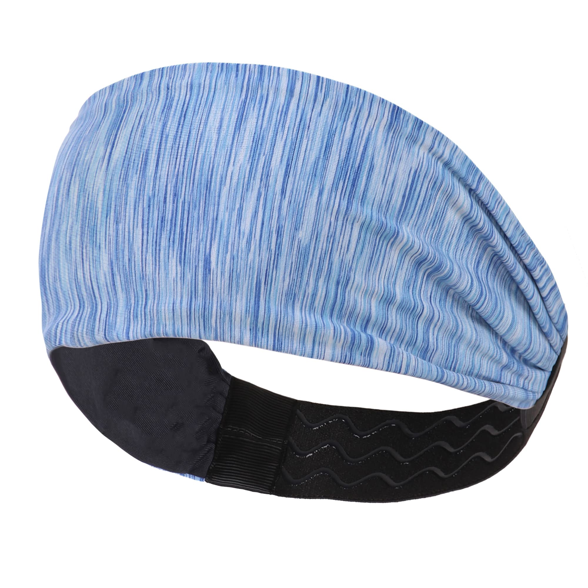 ReDesign Apparels Best Lightweight Headband Workout Sweatbands for Men & Women (One Size, 1pc) Running, Yoga, Cycling, Tennis, Cricket, Badminton | Sports Unisex Hair Band (Space Blue)-image-19
