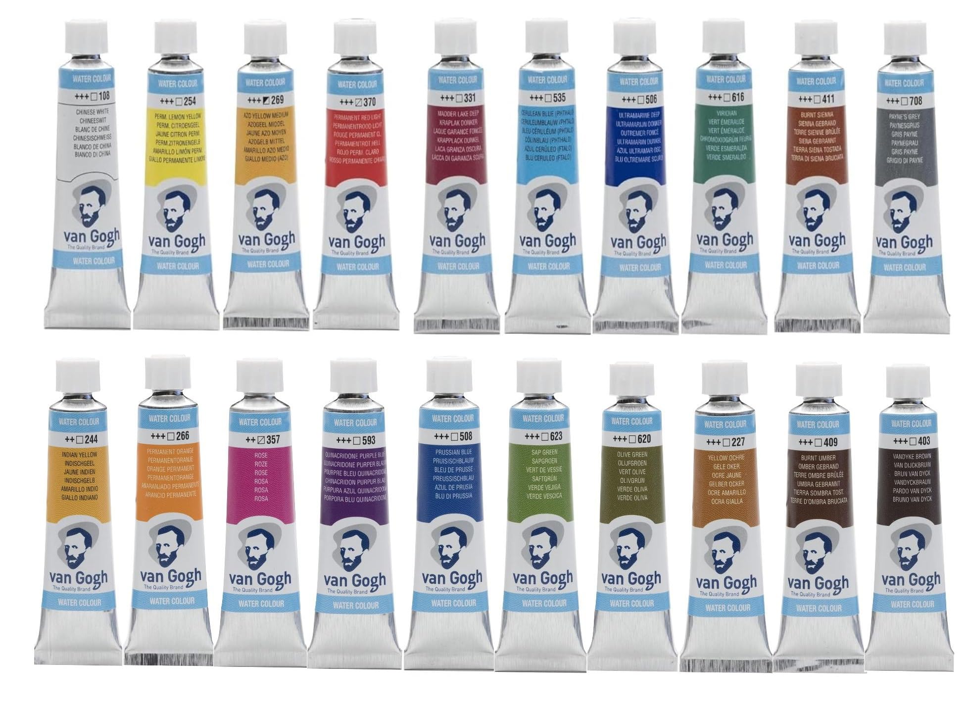 Van Gogh - Acuarela 20 tubos x 10 ml + 2 cartas