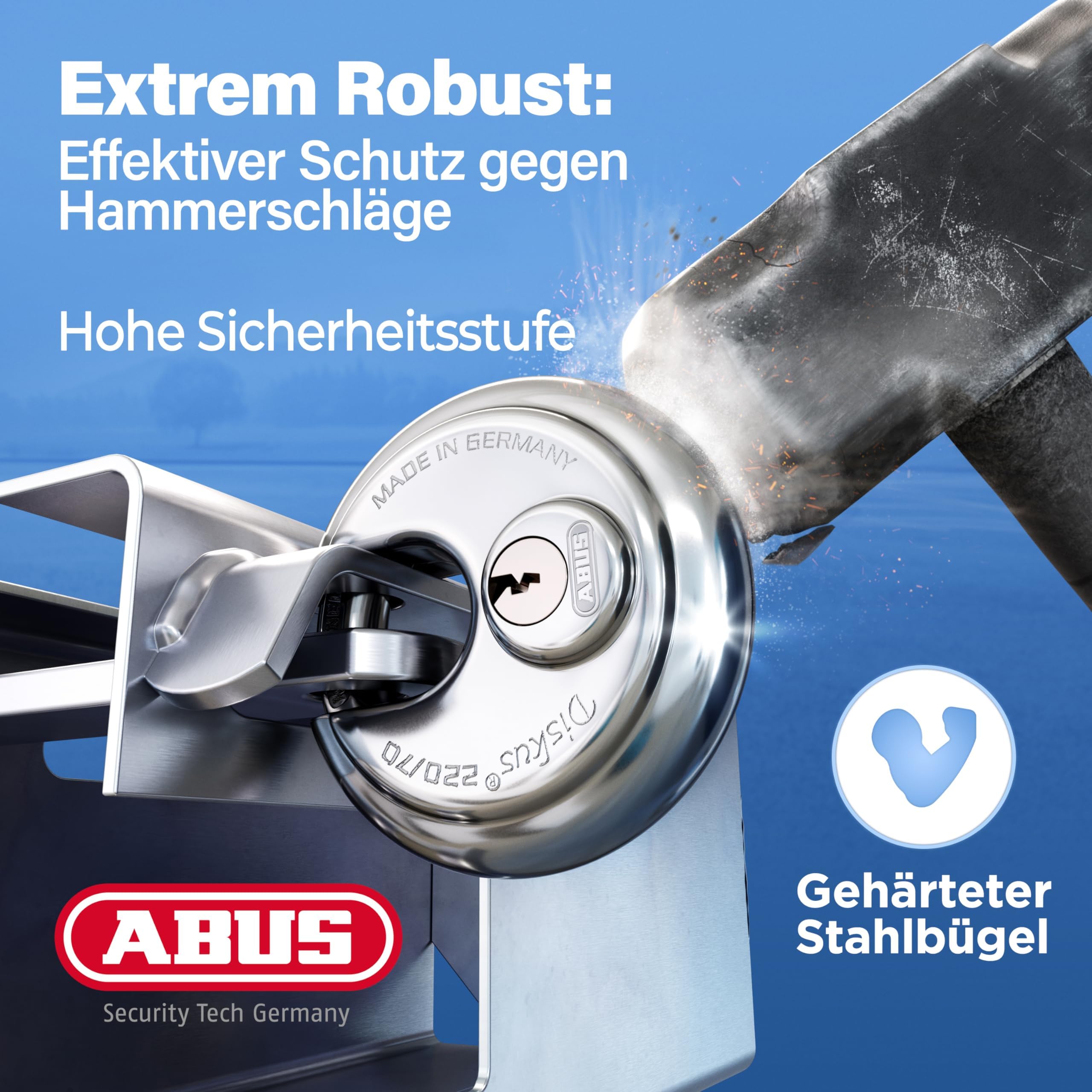 Deagle® Antivol de remorque + disque ABUS + galvanisation de qualité supérieure + protection optimale en cas d'attelage dans toutes les conditions météorologiques