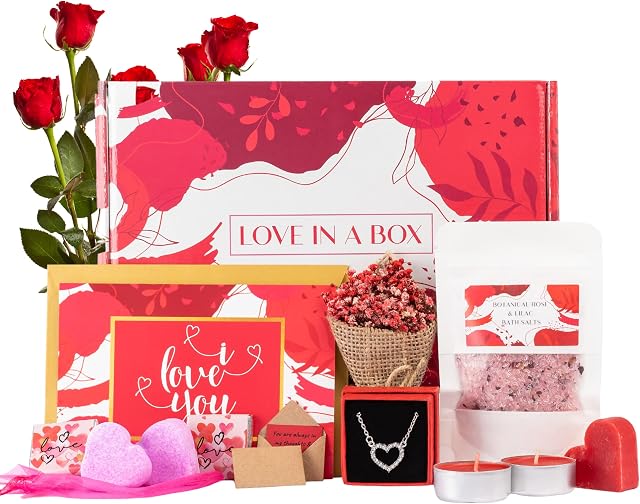 Love Gifts for Her - Thoughtful letterbox of Pamper Treats to say I Love You - Unique Valentines Day or Anniversary Present for Girlfriend, or Wife