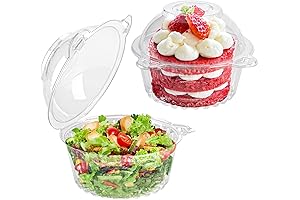 50 Pcs Muffin Container with Lids - Individual Plastic Cupcake Holders, Cupcake...