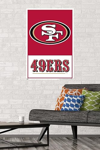 Miniatura 2 de Trends International NFL San Francisco 49ers - Póster de pared con logotipo 21, 22.37 x 34.00 pulgadas, versión premium sin marco