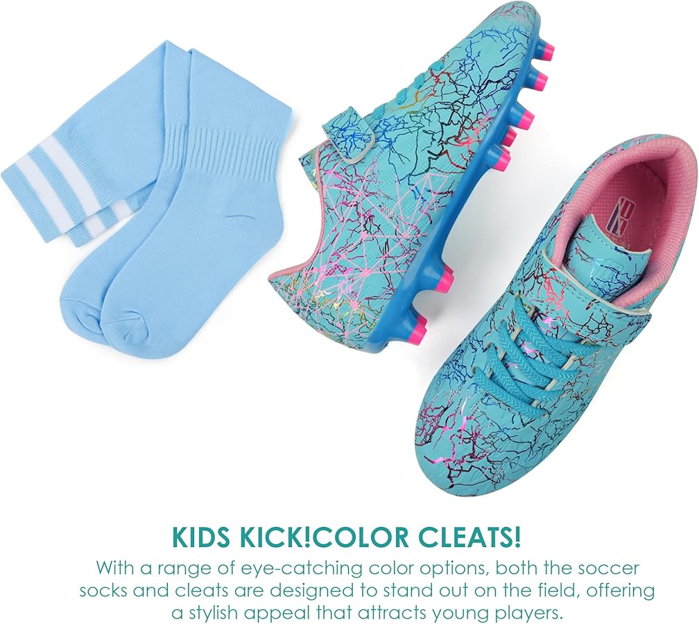 Amazon.com | brooman Kids Firm Ground Soccer Cleats Boys Girls