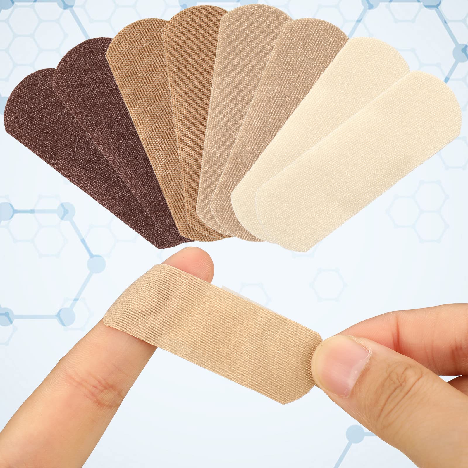 Sosation 200 Count Skin Tone Bandages Flexible Fabric Adhesive Bandages Wound Care First Aid Favor for Cuts Scrapes Scratches Protection(Multicolor)