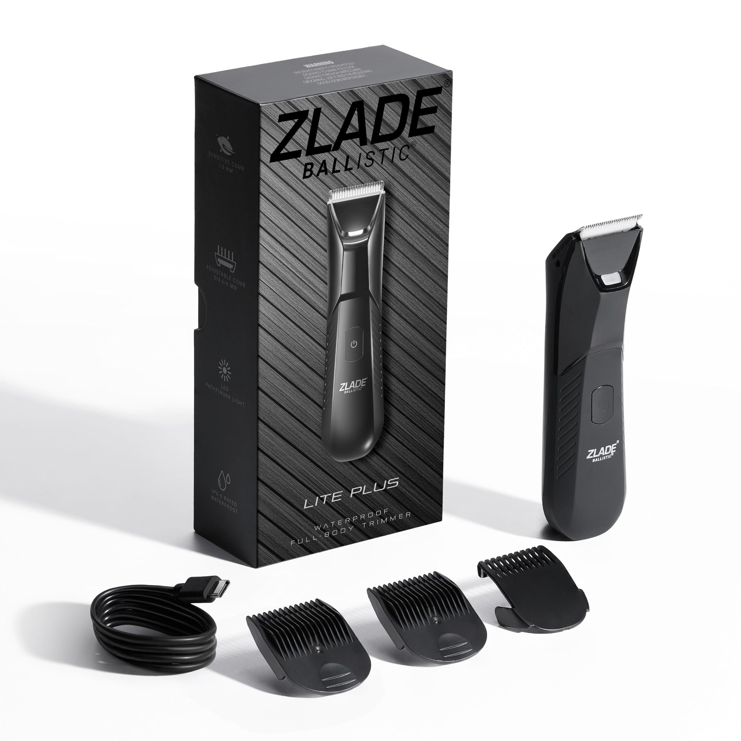 Sponsored Ad – Zlade Ballistic LITE PLUS Body Trimmer Men Manscaping, Private Part Shaving, Beard, Pubic Hair Groomer, Waterproof, Rechargeable, Fast Charging, Travel Lock- Color Black