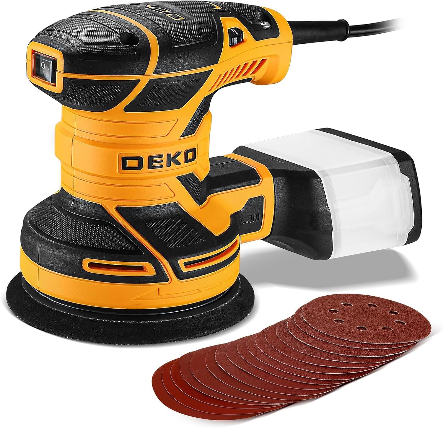 Amazon DEKOサンダー 電動 サンダー 300W 14000RPM 6段階無段変速 電動サンダー 高集塵システム マジックテープ式