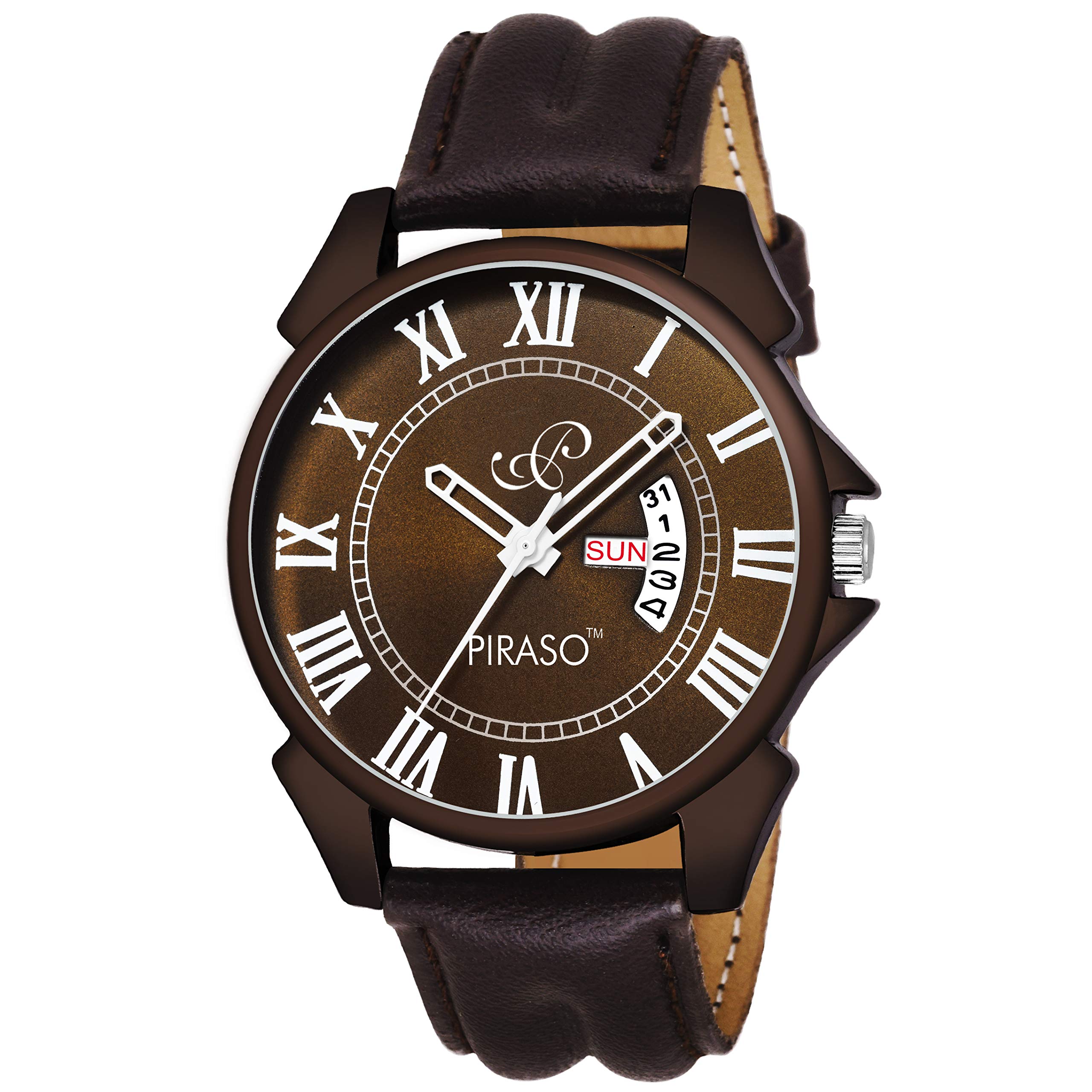 PIRASO Analog Brown Day and Date Watch for - Men (B07GT8L3J8) Amazon Price History, Amazon Price Tracker