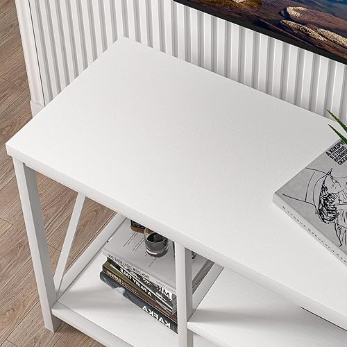 Miniatura 4 de EXCEFUR Soporte de TV de 55 pulgadas para TV de hasta 65 pulgadas, consola de TV moderna con estantes de almacenamiento, centro de entretenimiento