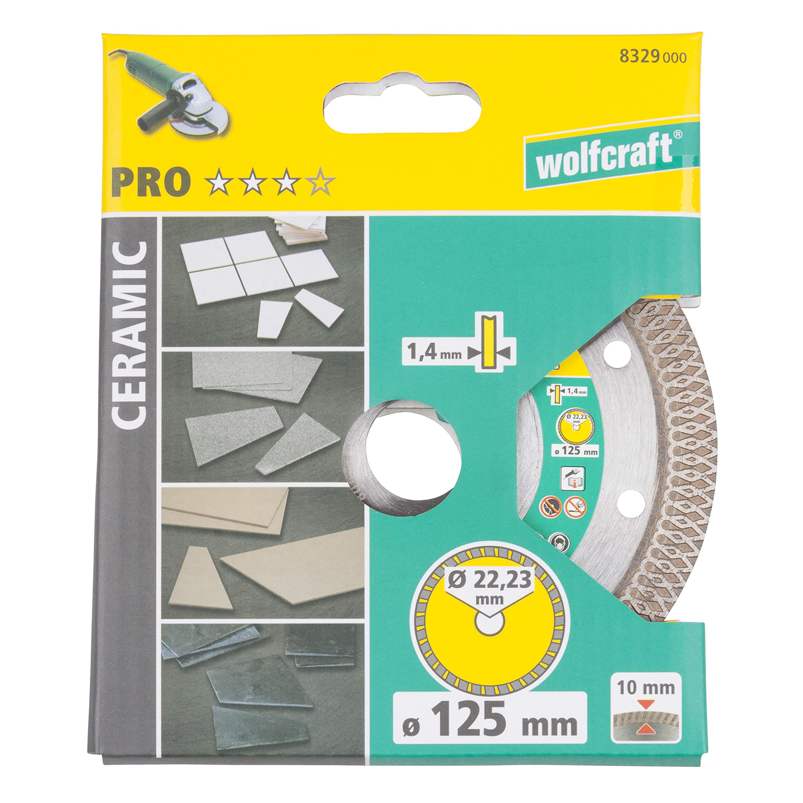 wolfcraft 8329000 Disque de meuleuse diamant Turbo ø 125 x 22,2 mm