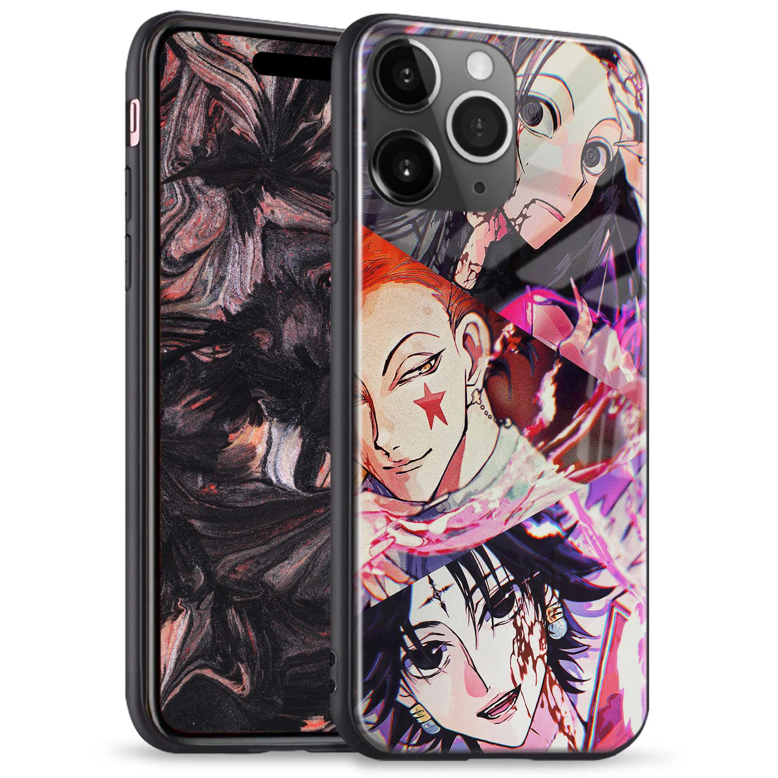 Amazon.com: Akatxezy Illumi, Hisoka and Chrollo HxH TPU Tempered Glass ...