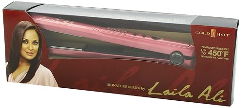 Miniatura 3 de Gold 'N Hot Signature Series Laila Ali Professional Titanium Led Plancha alisadora, 1 pulgada
