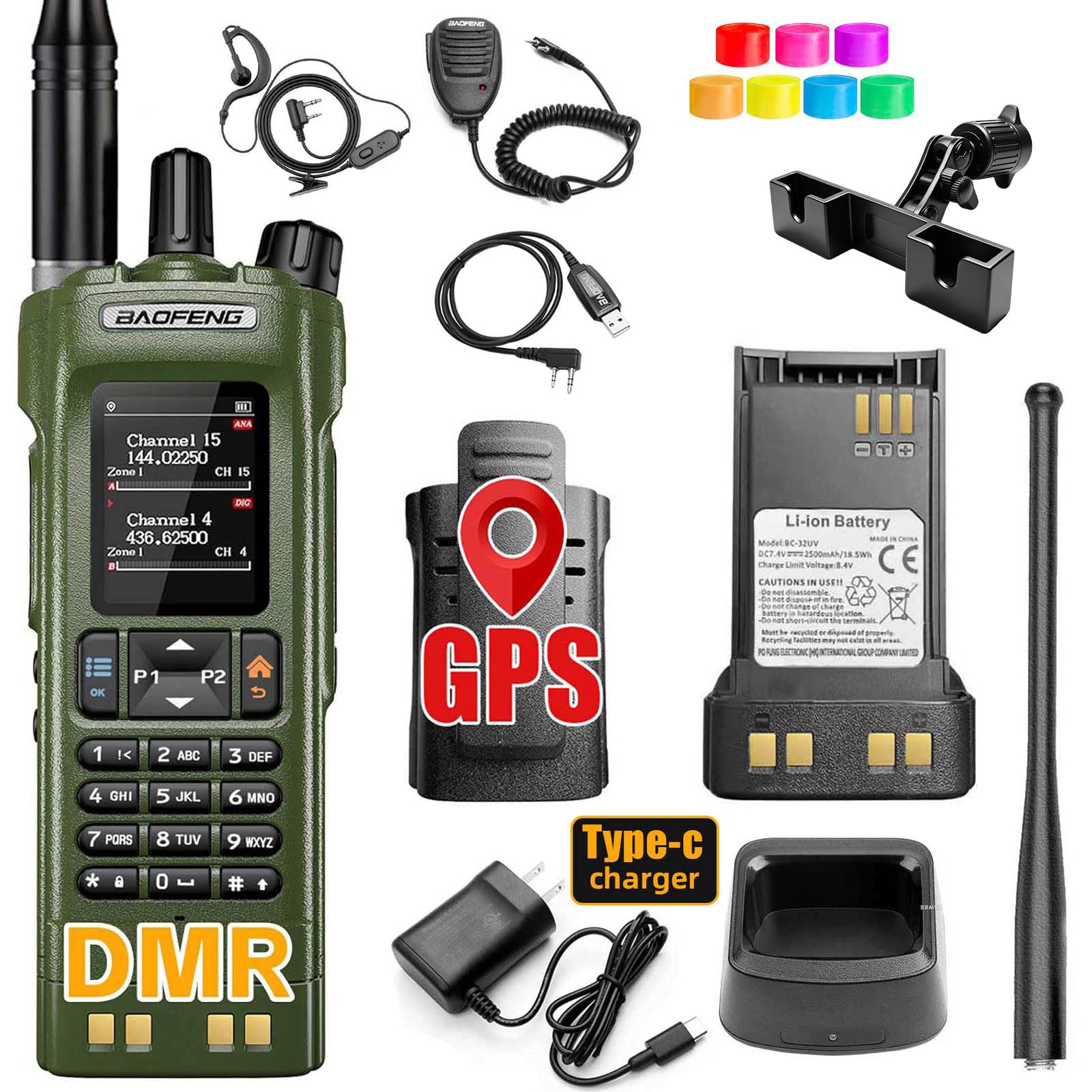 BAOFENG DM32 DM-32UV DMR Radio,Walkie Talkies Long Range,ham Radio 1pcs