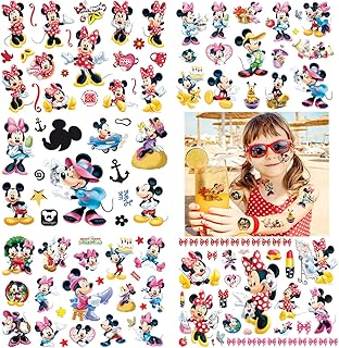 Mickey Mouse Birthday Party Supplies, 5 Sheets Mickey Mouse Temporary Tattoos for Kids,Children's Temporary Tattoo Toys,Waterproof Tattoo Stickers for Mickey Mouse Theme Birthday Party Favors