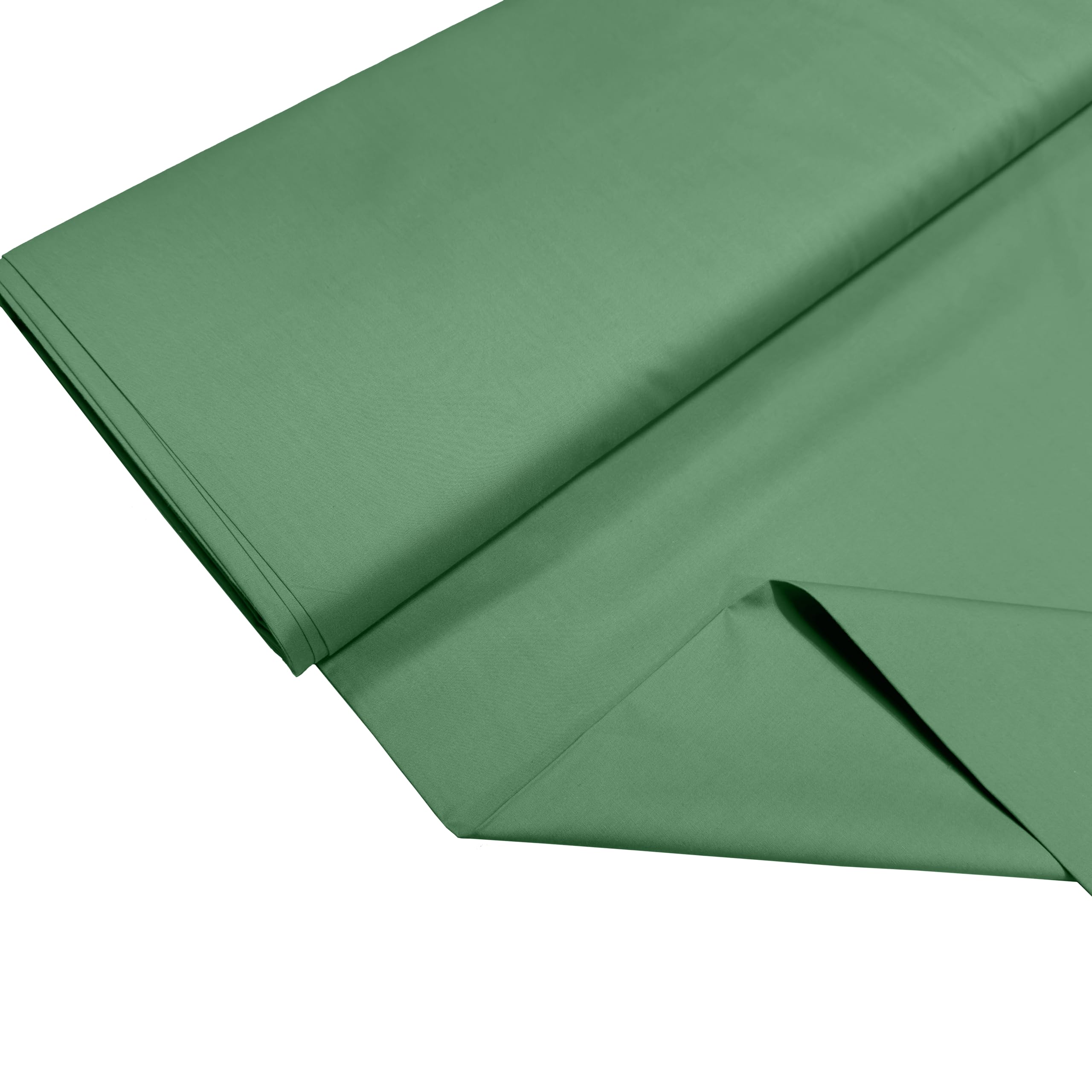 100% Cotton Percale Fabric – 200 Thread Count, 120 GSM, Breathable & Durable Material for Bedding, Quilting & Sewing - 50cm x 55cm (Celadon)
