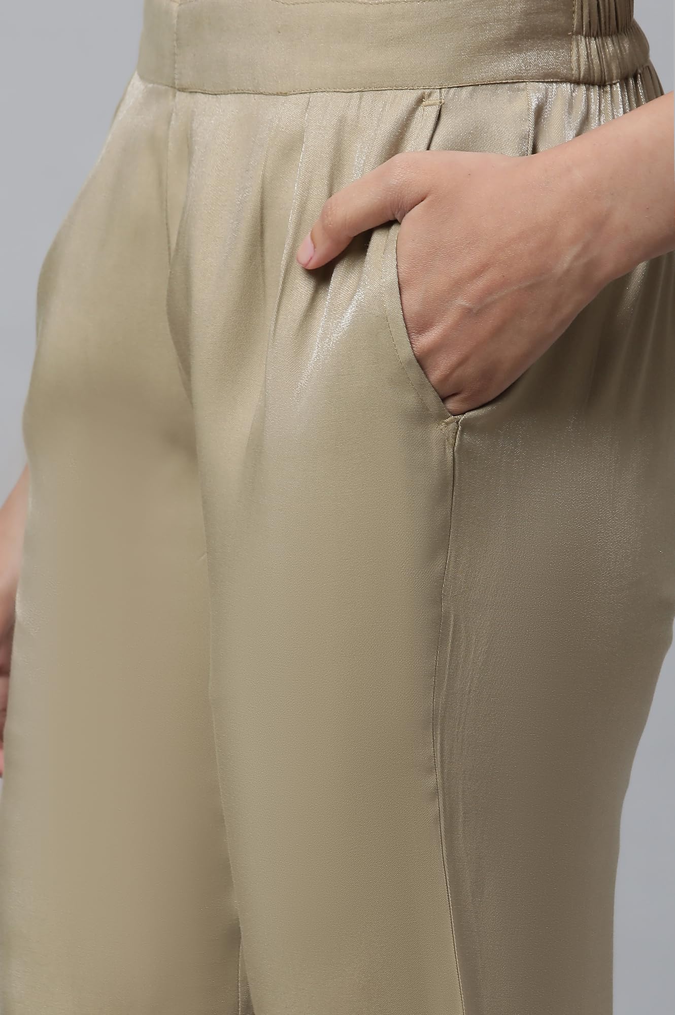 Aurelia Strechable Palazzo - Pantalones de ajuste regular para mujer, longitud hasta el tobillo, pantalones Palazzo de ajuste regular para mujer
